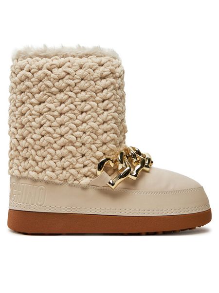 LOVE MOSCHINO Śniegowce JA24322G0LISI120 Beżowy. Brązowe śniegowce damskie Love Moschino, z materiału, bez zapięcia. Za 529.99 zł.