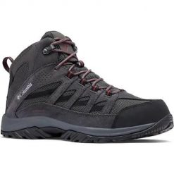 Buty trekkingowe męskie Columbia Crestwood Mid. Szare trekkingi męskie Columbia, z materiału, bez zapięcia. Za 518.00 zł.
