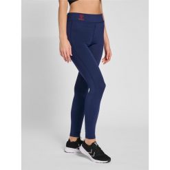 Damskie pełne legginsy Hummel q4 Hw. Niebieskie legginsy damskie Hummel, bez wzorów, z dżerseju. Za 190.00 zł.