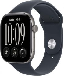Smartwatch Apple Watch 12 GPS 42mm Space Grey Alu Sport Band S/M Granatowy (MJE74ZR/A). Niebieskie zegarki smartwatch Apple, bez wzorów. Za 2,080.27 zł.