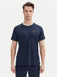 Aulp T-Shirt Tommy Granatowy Regular Fit. Niebieskie koszulki sportowe męskie Aulp, m, bez wzorów, z syntetyku, bez ramiączek, do biegania. Za 89.99 zł.