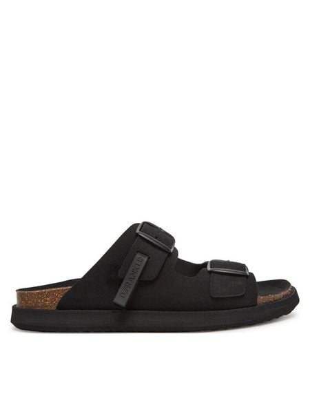 D.Franklin Klapki DFSH407001 Czarny. Czarne klapki damskie D.Franklin, bez wzorów, ze skóry, bez obcasa, bez zapięcia. Za 299.00 zł.