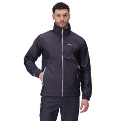 Kurtka Przeciwdeszczowa Męska Lyle IV. Szare kurtki męskie Regatta, na lato, m, bez wzorów, z materiału, z kapturem. Za 225.99 zł.