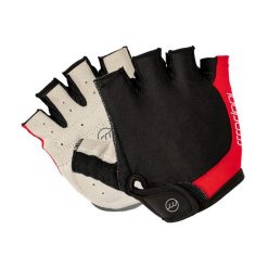 Rękawiczki rowerowe unisex madani krótkie TIGER`S PAW. Czerwone rękawiczki damskie MADANI, bez wzorów. Za 24.99 zł.