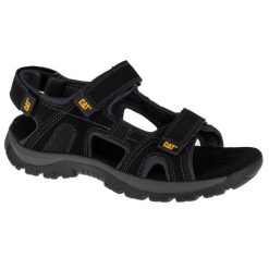Sandały męskie, Giles Oxfors Sandal. Czarne sandały męskie CATERPILLAR, na lato, bez wzorów, z materiału, bez zapięcia. Za 433.00 zł.