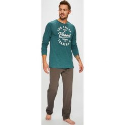 Tom Tailor Denim - Piżama. Szare piżamy męskie TOM TAILOR DENIM, bez wzorów, z bawełny, bez kołnierzyka, bez ramiączek. W wyprzedaży za 129.90 zł.