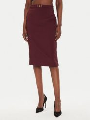 Elisabetta Franchi Spódnica ołówkowa GO-044-46E2 Bordowy Slim Fit. Czerwone spódnice damskie Elisabetta Franchi, bez wzorów, z syntetyku, ołówkowe. Za 999.99 zł.