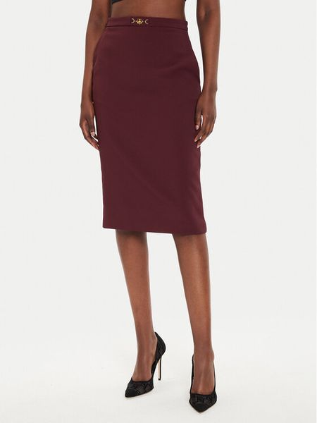 Elisabetta Franchi Spódnica ołówkowa GO-044-46E2 Bordowy Slim Fit. Czerwone spódnice damskie Elisabetta Franchi, bez wzorów, z syntetyku, ołówkowe. Za 999.99 zł.