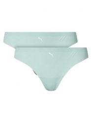Puma Komplet 2 par stringów 935021 Zielony. Zielone majtki damskie Puma, z syntetyku. Za 79.99 zł.
