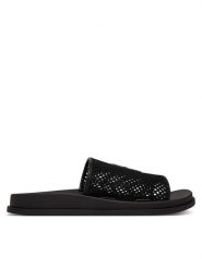 Calvin Klein Klapki Mesh Mule Slides HW0HW02889 Czarny. Czarne klapki damskie Calvin Klein, bez wzorów, z materiału, bez obcasa, bez zapięcia. Za 409.99 zł.