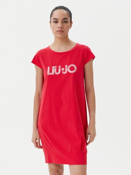 Liu Jo Beachwear Sukienka codzienna VA5194 JS003 Czerwony Regular Fit. Czerwone sukienki damskie Liu Jo Beachwear, na co dzień, m, bez wzorów, z bawełny, bez kołnierzyka, bez ramiączek, proste. Za 219.99 zł.
