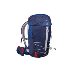 Plecak turystyczny MH100 20 l. Niebieskie plecaki męskie QUECHUA, bez wzorów, z elastanu. Za 79.99 zł.