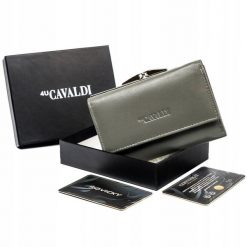 Portfel damski 4U Cavaldi RD-18-GCL szary. Szare portfele damskie 4U Cavaldi, ze skóry. Za 69.99 zł.