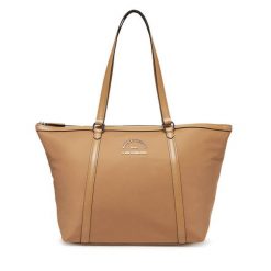 Torebka KARL LAGERFELD. Brązowe shopperki damskie KARL LAGERFELD, bez wzorów, bez dodatków. Za 599.99 zł.