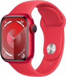 Smartwatch Apple Watch 9 GPS 41mm Red Alu S/M Czerwony (S7193081). Czerwone zegarki smartwatch Apple, bez wzorów. Za 1,342.13 zł.