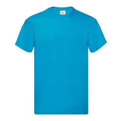 Oryginalna Bawełniana Koszulka Unisex Dla Dorosłych. Niebieskie bluzki damskie fruit of the loom, xl, bez wzorów, z bawełny, sportowe, bez kołnierzyka, bez ramiączek. Za 32.99 zł.
