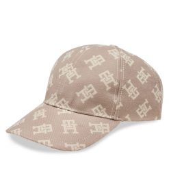 Czapka z daszkiem Tommy Hilfiger. Szare czapki damskie Tommy Hilfiger, bez wzorów. Za 149.99 zł.