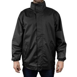 Męska Wodoodporna Wiatroszczelna Kurtka Core Core. Szare kurtki sportowe męskie RESULT, l, bez wzorów, z jersey, z kapturem, trekkingowe. Za 143.99 zł.