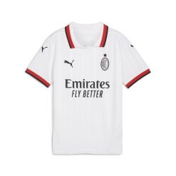 Młodzieżowa koszulka wyjazdowa AC Milan 24/25 PUMA White. Biała bluzki damskie Puma, m, bez wzorów, młodzieżowe, bez kołnierzyka, bez ramiączek. W wyprzedaży za 265.00 zł.