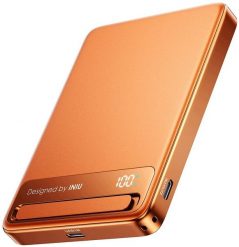 Powerbank INIU MagPro Slim - magnetyczny powerbank bezprzewodowy Qi 2.2 10 000mAh pomarańczowy (MO-IU-P026). Brązowe powerbanki INIU. Za 325.32 zł.