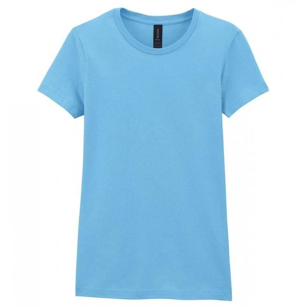 Koszulka Softstyle Dla Pań I Panów. Niebieskie bluzki damskie GILDAN, bez wzorów, sportowe, bez kołnierzyka, bez ramiączek. Za 40.99 zł.