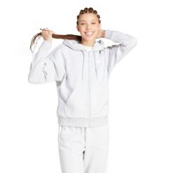 Damska bluza z kapturem full zip adidas. Białe bluzy damskie Adidas, l, bez wzorów, z dzianiny, eleganckie, bez ramiączek, z kapturem. Za 241.50 zł.
