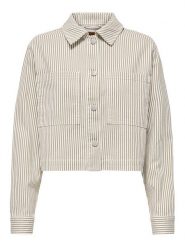 ONLY Kurtka jeansowa Naomi 15363815 Beżowy Regular Fit. Brązowe kurtki damskie ONLY, m, bez wzorów, z bawełny, bez kaptura. Za 199.99 zł.