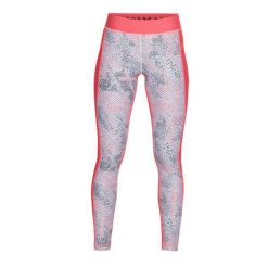 Legginsy Damskie Under Armour HeatGear Printed. Czerwone legginsy damskie Under Armour, bez wzorów, z elastanu. Za 240.60 zł.