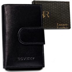 Portfel skórzany Rovicky R-RD-40-GCL Blac czarny. Czarne portfele damskie ROVICKY. Za 85.99 zł.