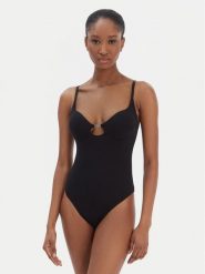 KARL LAGERFELD Body B1W47049 Czarny Slim Fit. Czarne body KARL LAGERFELD, bez wzorów, z bawełny. Za 389.99 zł.