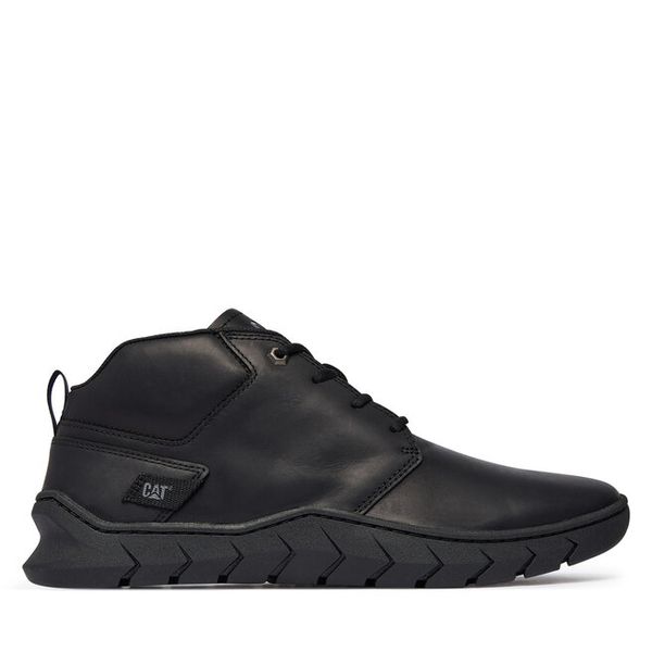 Trzewiki CAT Footwear. Czarne botki męskie CAT Footwear, bez wzorów, bez obcasa, bez zapięcia. Za 559.99 zł.