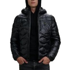 Kurtka BLAUER WAVE Czarny. Czarne kurtki męskie Blauer, bez wzorów, z tkaniny, bez kaptura. Za 1,788.16 zł.