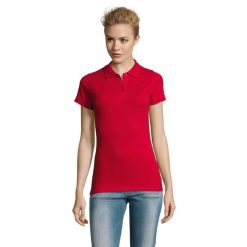 Damska Koszulka Polo Perfect. Czerwone koszulki sportowe damskie SOL'S, s, bez wzorów, bez ramiączek. Za 64.99 zł.