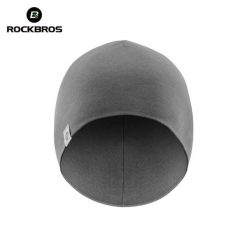 Czapka rowerowa, do biegania, sportowa, pod kask, elastyczna ROCKBROS wełna. Szare czapki damskie ROCKBROS, na zimę, bez wzorów, z elastanu, sportowe. Za 42.99 zł.