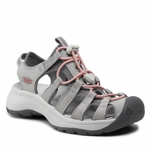 Buty do chodzenia damskie Keen Astoria. Brązowe obuwie trekkingowe damskie Keen, z materiału, bez zapięcia. W wyprzedaży za 416.05 zł.