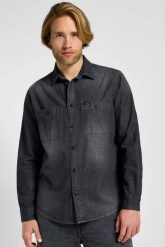 MESKA KOSZULA LEE WORKER SHIRT 2.0 GRANITE WASH 112355651. Koszule męskie Lee, m, bez wzorów, z jeansu, bez kołnierzyka, bez ramiączek. Za 169.99 zł.