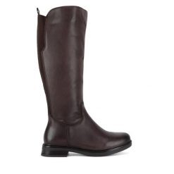 Kozaki Lasocki. Brązowe kozaki damskie Lasocki, bez wzorów, bez obcasa, na płaskiej podeszwie, bez zapięcia. Za 379.99 zł.