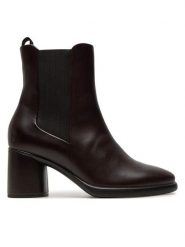 ECCO Botki Sculpted Lx 55 22270301178 Brązowy. Brązowe botki damskie ecco, bez wzorów, ze skóry, bez obcasa, na słupku, bez zapięcia. Za 659.99 zł.
