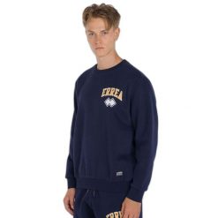 Bluza z okrągłym dekoltem Errea Graphic 51. Niebieskie bluzy męskie ERREA, bez wzorów, z bawełny, sportowe, bez ramiączek, bez kaptura. W wyprzedaży za 161.50 zł.