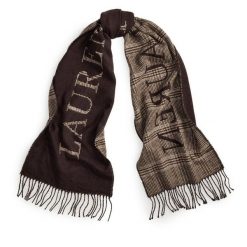 Szalik LAUREN RALPH LAUREN. Brązowe szaliki damskie Lauren Ralph Lauren, bez wzorów. Za 419.99 zł.