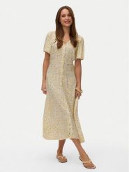 Vero Moda Sukienka codzienna Alba 10330301 Żółty Regular Fit. Żółte sukienki damskie Vero Moda, na co dzień, m, bez wzorów, z wiskozy, bez kołnierzyka, bez ramiączek, proste. Za 179.99 zł.