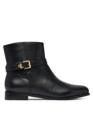 LAUREN RALPH LAUREN Botki 802974382004 Czarny. Czarne botki damskie Lauren Ralph Lauren, bez wzorów, ze skóry, bez obcasa, na słupku, bez zapięcia. Za 1,199.00 zł.