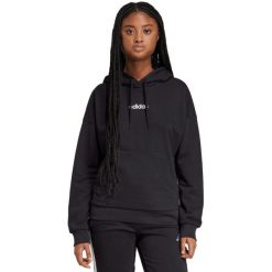Bluza damska adidas Essentials Linear French Terry Hoodie. Czarne bluzy damskie Adidas, xs, bez wzorów, z bawełny, klasyczne, bez ramiączek. Za 195.99 zł.