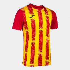 Koszulka Sportowa Joma Inter III Czerwona/Żółta 3XL - Oddychająca i Lekka. Czerwone koszulki sportowe męskie Joma, xl, bez wzorów, z poliesteru, bez ramiączek, do piłki nożnej. Za 174.99 zł.
