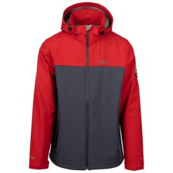 Męska Kurtka Soft Shell Moyler DLX. Czerwone kurtki męskie Trespass, m, bez wzorów, z softshellu, sportowe, bez kaptura. Za 393.99 zł.