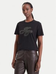 HUGO T-Shirt 50570932 Czarny Regular Fit. Czarne t-shirty damskie Hugo, xxl, bez wzorów, z bawełny, bez kołnierzyka, bez ramiączek. Za 319.99 zł.