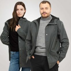 Rains Kurtka unisex Rains Slate 12010-05. Kurtki sportowe damskie Rains, bez wzorów, bez ramiączek, bez kaptura. Za 369.00 zł.