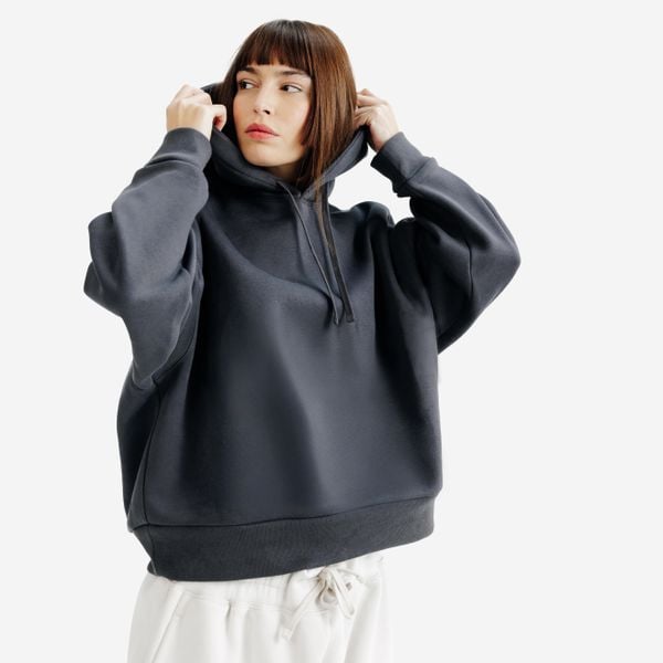 Bluza z kapturem damska Elementals. Szare bluzy damskie Decathlon, xs, bez wzorów, z bawełny, casualowe, bez ramiączek, z kapturem. W wyprzedaży za 139.99 zł.