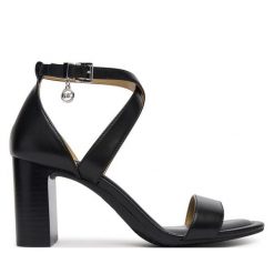 Sandały MICHAEL Michael Kors. Czarne kozaki damskie MICHAEL Michael Kors, bez wzorów, bez obcasa, na słupku, bez zapięcia. Za 699.99 zł.