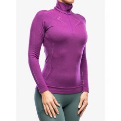 Bluza termoaktywna damska Brubeck Extreme Merino. Fioletowe bielizna sportowa damska Brubeck, bez wzorów, sportowe, bez ramiączek, bez kaptura. Za 485.99 zł.